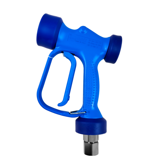 Water-saving valve in brass with plastic housing Water-saving valve in brass with plastic housing